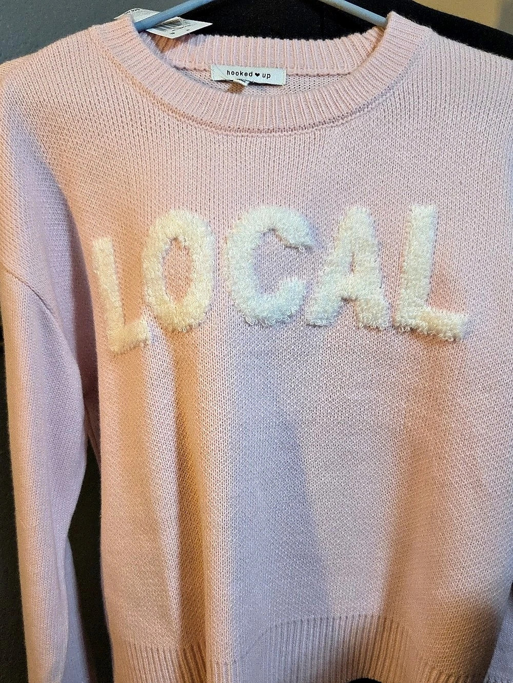 Look Up Crewneck Pink Sweater